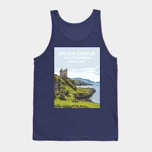 Gylen Castle, Isle of Kerrera Scotland. Scottish gift. Travel poster Tank Top